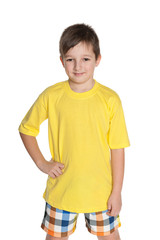 Little boy in the yellow shirt