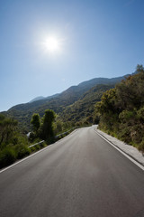 Fototapeta premium Kreta - Griechenland - Landstraße bei Krasi