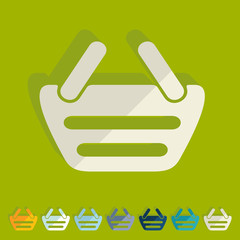 Flat design: basket