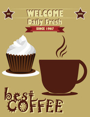 vintage coffee poster design. vector illustration.