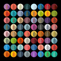 Flat design: thermometer