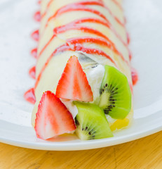 Fruit crepe cake