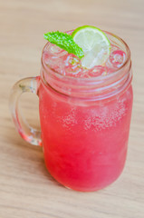 Pink lemonade juice cocktail