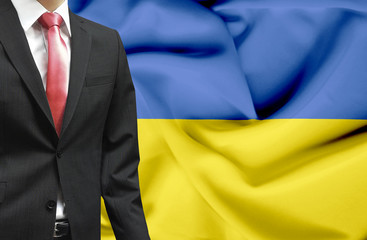 Businessman from Ukraine conceptual image
