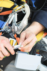 cutting electric line