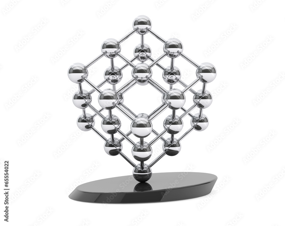 Poster 3d molecular structure as cube