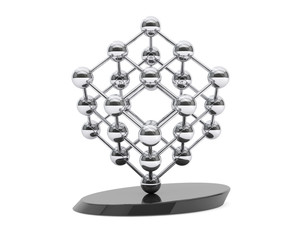 3d molecular structure as cube