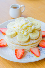 Pancake strawberry banana