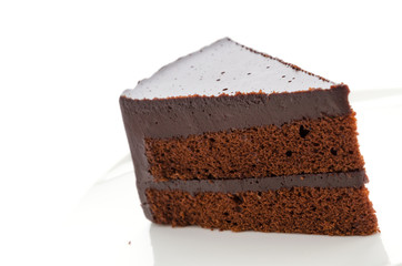 Cake chocolate isolated on white background