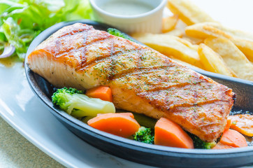 Salmon grilled