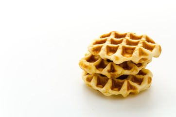 Waffle isolated on white background