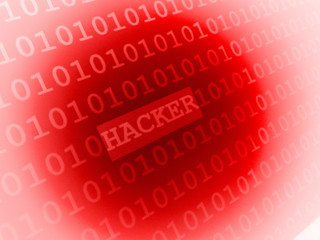 hacker message in binary data stream