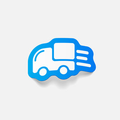 realistic design element: car, delivery