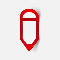 realistic design element: pencil