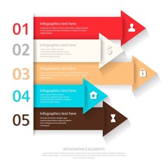 Modern business infographics abstract arrows.