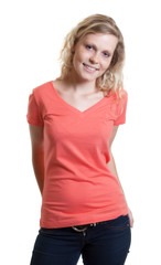 Fototapeta premium Standing scandinavian woman