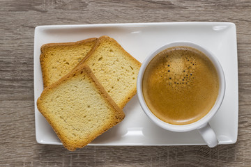Coffee and toast