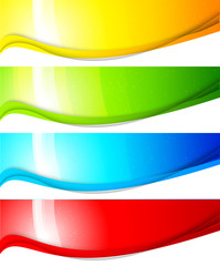 Obraz premium Set of wavy banners