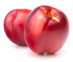 Nectarine fruit isolated on white background cutout