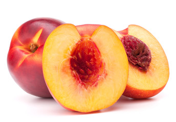 Nectarine fruit isolated on white background cutout