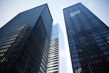 Obraz na płótnie Canvas Low angle view of skyscrapers