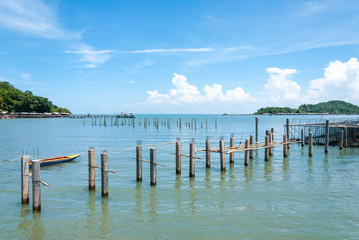 Sea, island and blue sky view at Thailand