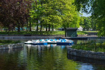 Pedalo's in liesure park boating pond