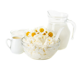Dairy Products. Milk, cream, sour cream and cottage cheese