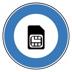 Carte SIM dans un panneau de signalisation