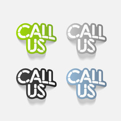 realistic design element: CALL US