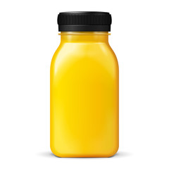 Juice Or Jam Glass Yellow Orange Bottle Jar
