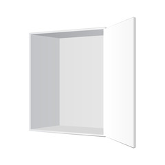 Opened White Product Cardboard, Carton Package