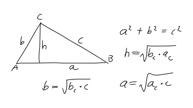 Formel Mathematik Hypotenuse Kathete Satz des Pythagoras