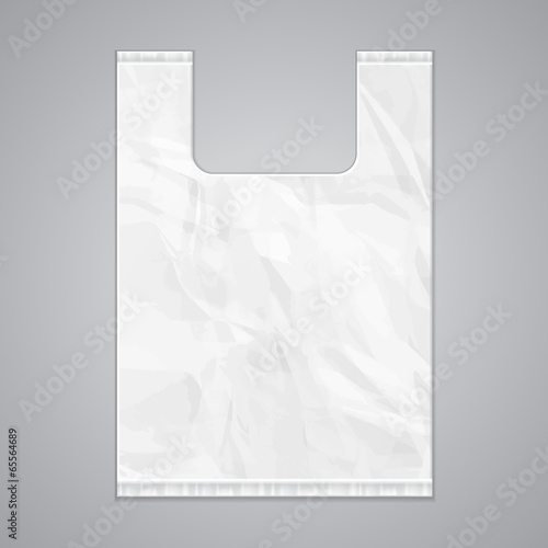"Disposable Plastic Bag Package Grayscale Template" fichier vectoriel