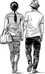 young pair for a date