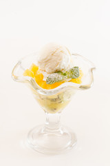 ice cream with fruits