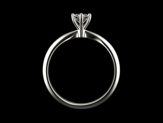 Golden Ring with Diamond. Jewelry background