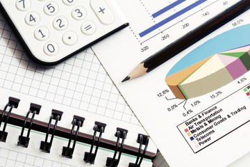 Financial accounting stock market graphs analysis