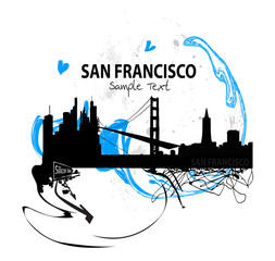 Kunstwerke Skyline von San Francisco