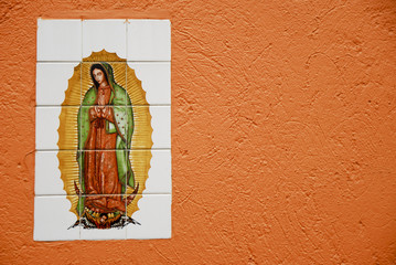 mosaic of Our Lady of Guadalupe,Coyoacan,Mexico city - obrazy, fototapety, plakaty
