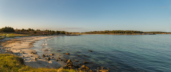 Panorama of  ocean beach