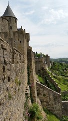 Fototapeta na wymiar Zamek i mury Carcassonne