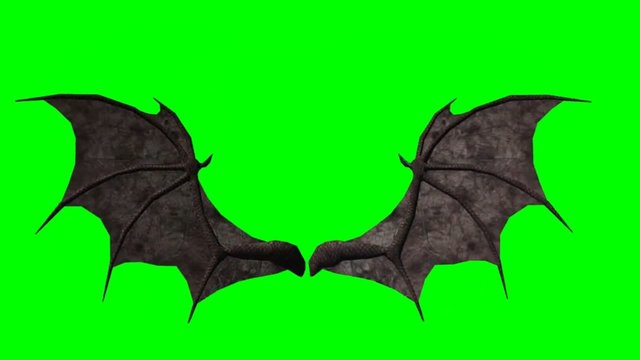 devil demon wings - green screen