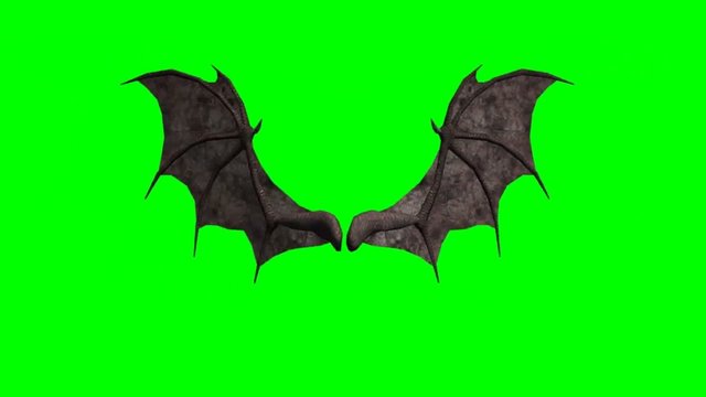 devil demon wings - green screen