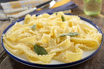 Pasta with Parmesan cheese