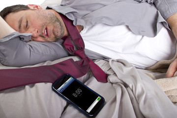 tardy employee unable to wake up in time to get to work