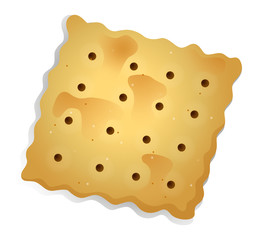 A topview of a biscuit