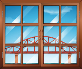 A window across the bridge