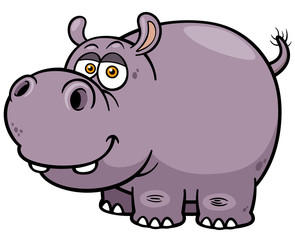 Vector illustration of Cartoon Hippopotamus