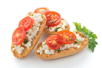 Bread with cottage